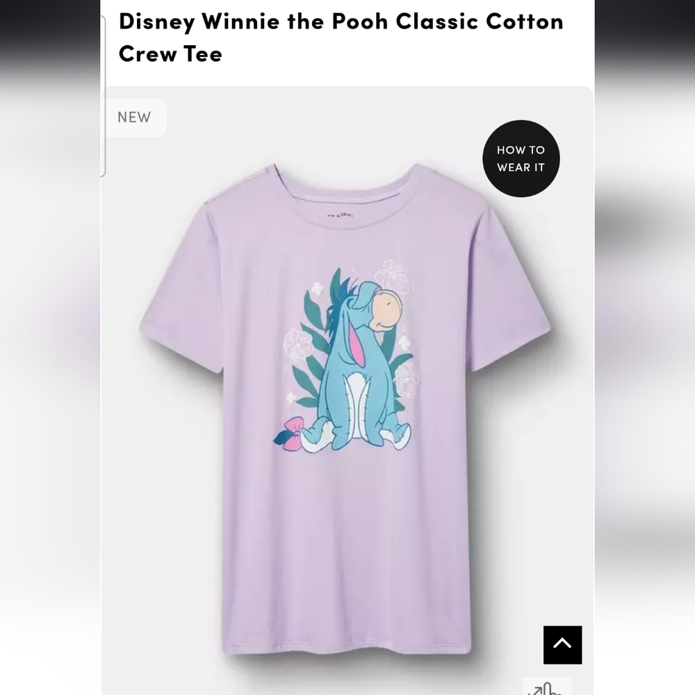 torrid Lavender Eeyore Graphic Short Sleeve Tee